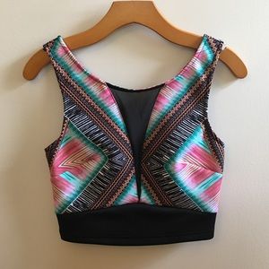 Bebe Scuba Crop Top, Size Small